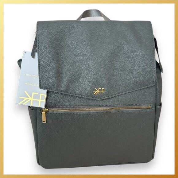 Freshly Picked Classic Diaper Bag II Stone 3-1 NWT HTF - Picture 7 of 7